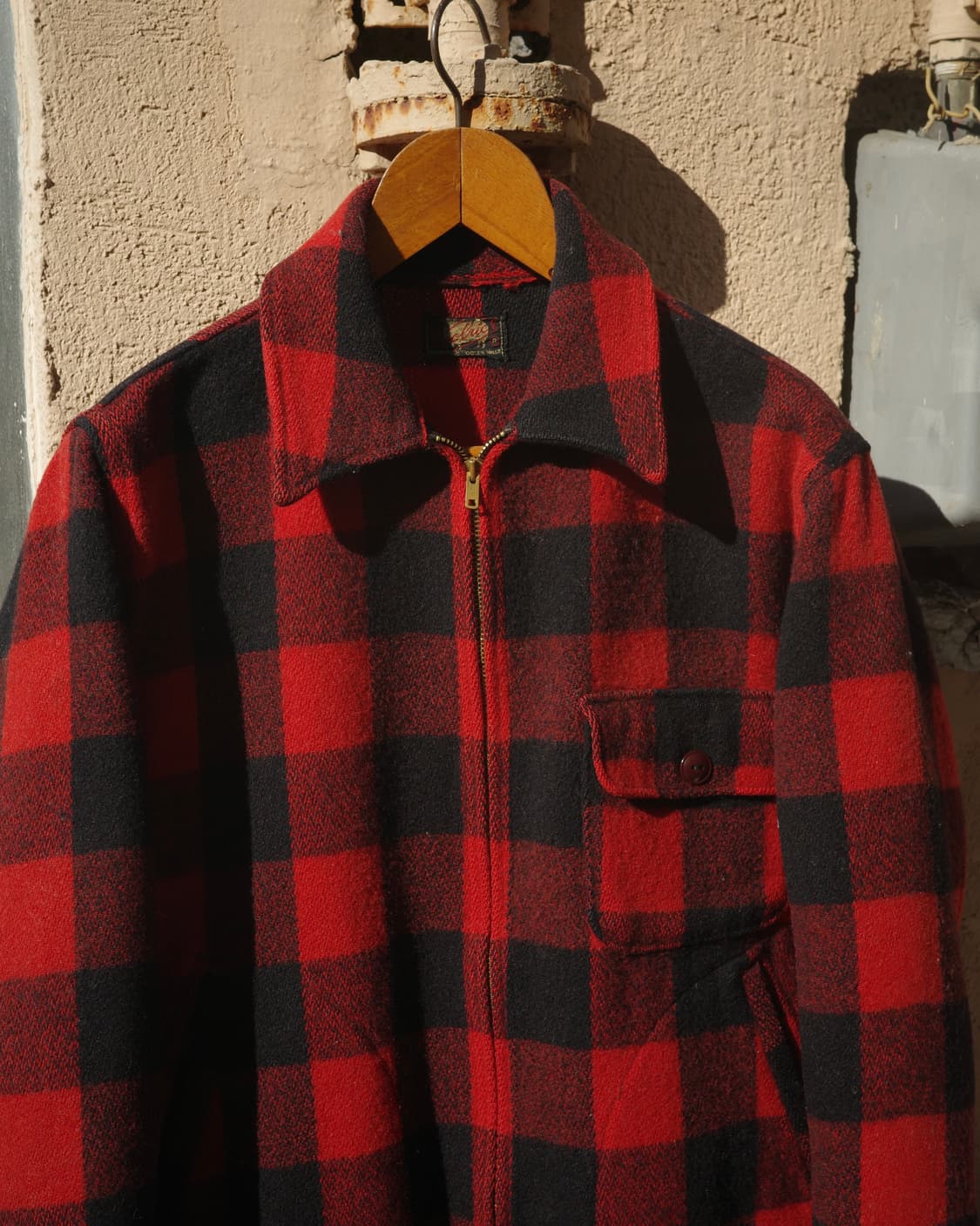 40s 50s Woolrich 버팔로체크 D 포켓 집업 자켓 상품이미지2