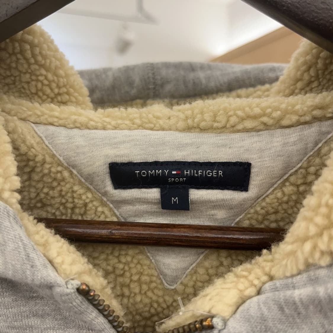 타미힐피거 빈티지 폭닥 슬림 양털 후드 집업 M C09146 상품이미지5