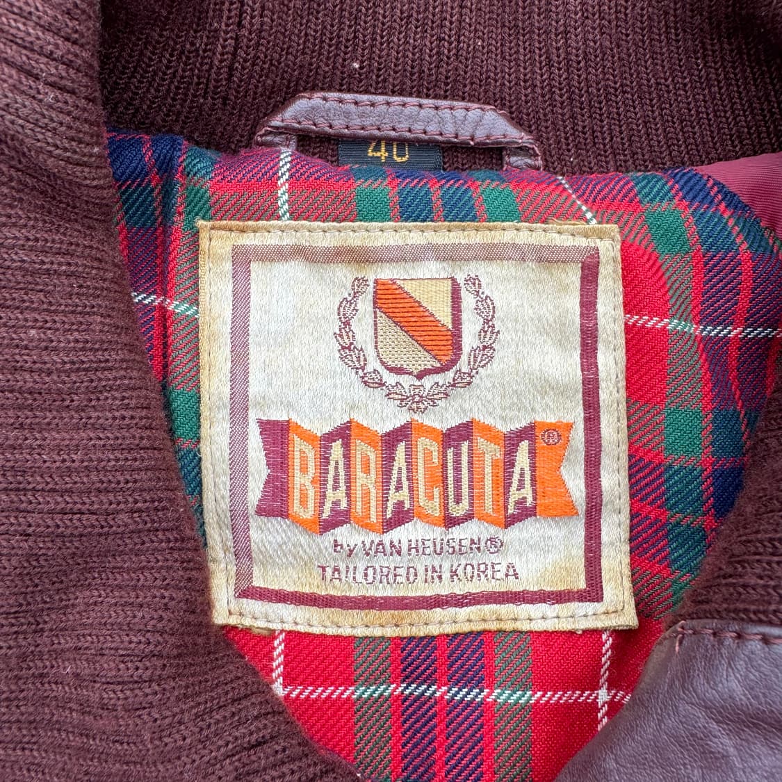 [L] 90s Baracuta 바라쿠타 G9 헤링턴 가죽 자켓 상품이미지8