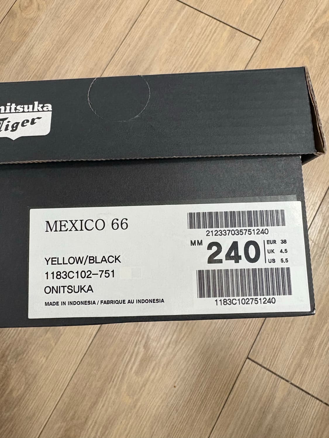 오니츠카 타이거 멕시코 66 옐로우 블랙 240 상품이미지5