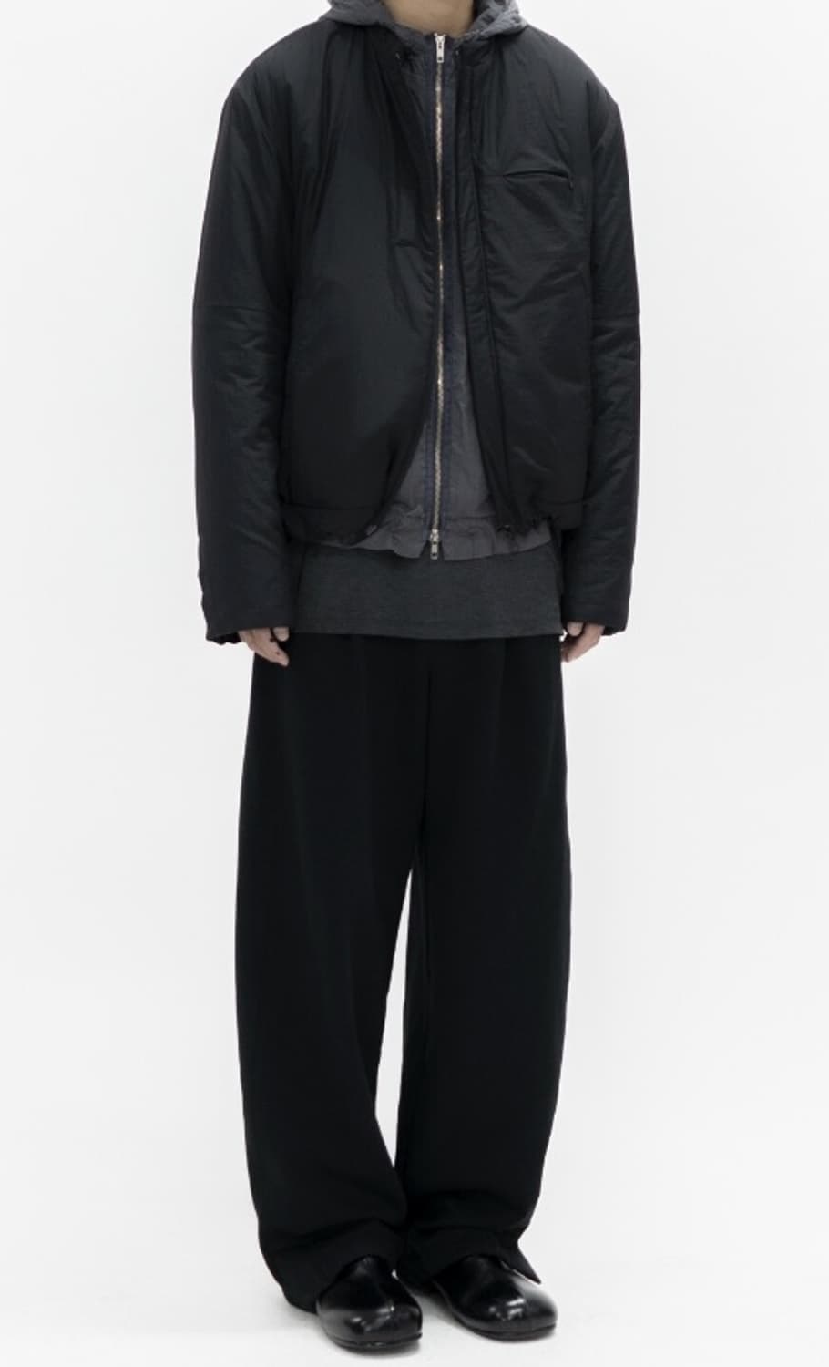 폴리테루 하이커자켓 블랙 3사이즈 상품이미지1