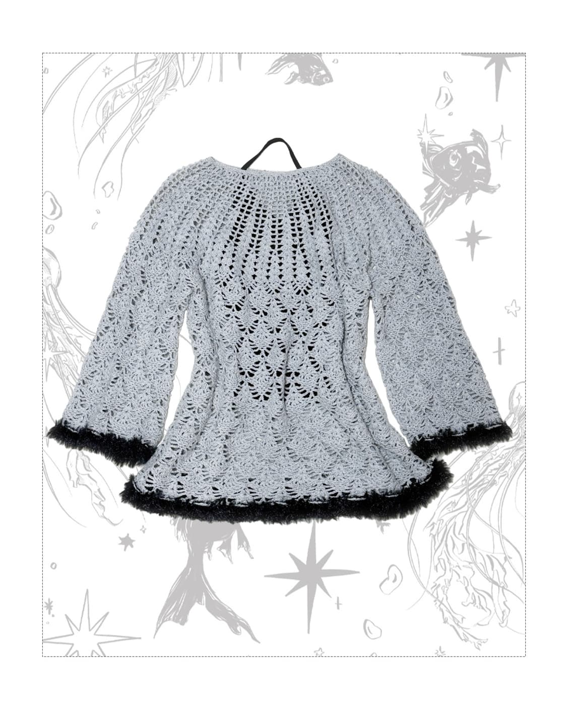 코코 크로셰 플레어 니트 상품이미지1