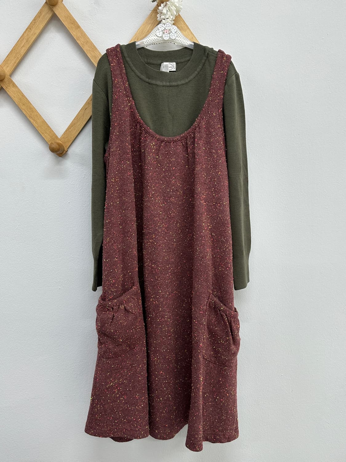 🍠하구미의 말차 고구마맛 코디세트🍠원피스 레이어드 티티카카 그런지 상품이미지2