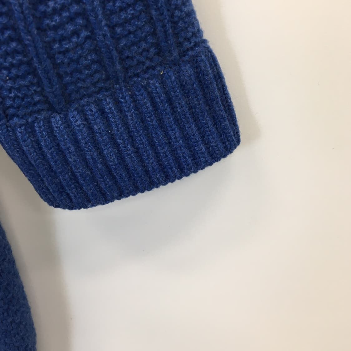 빈폴 케이블 울 후드니트 롱가디건 100 코발트블루  상품이미지3