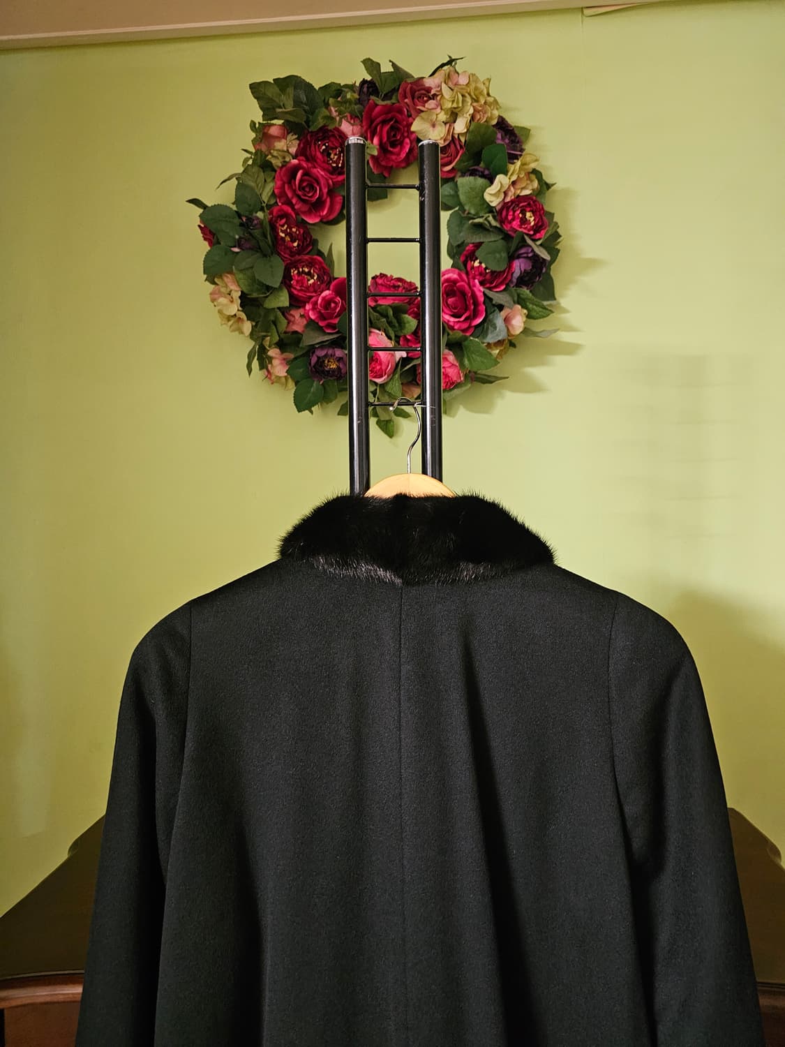 캐시미어100% 밍크배색 코트 상품이미지5