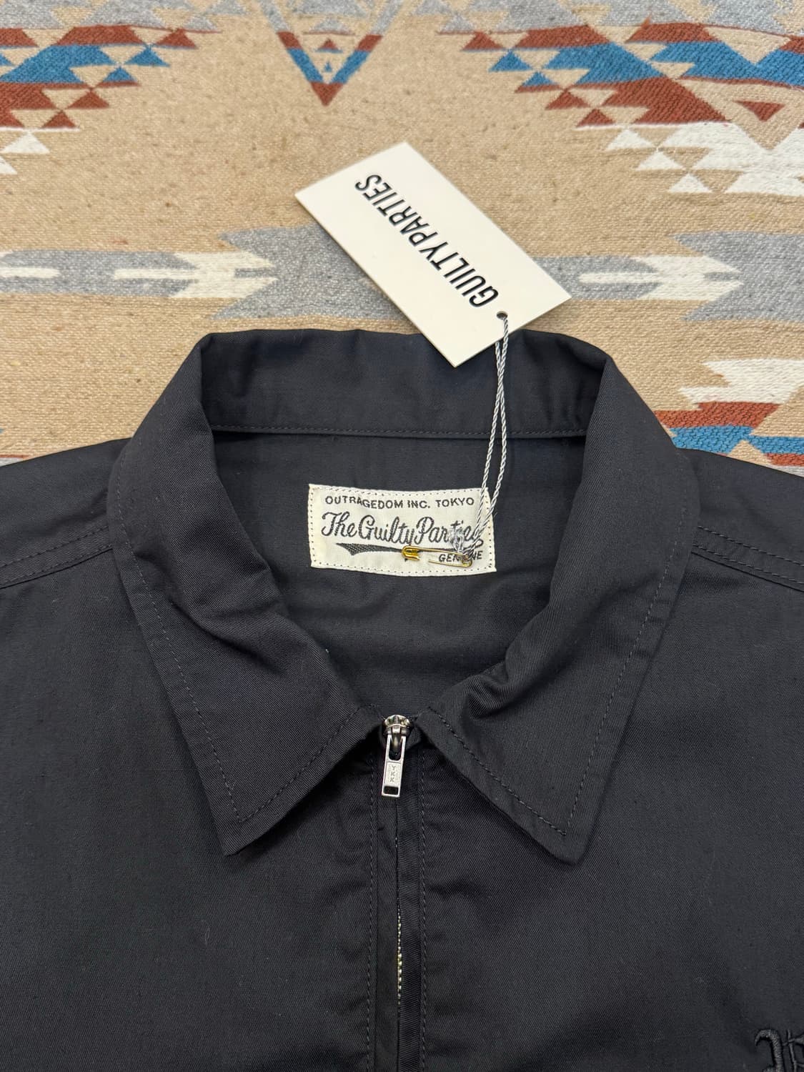 [M][100] 와코마리아 x 디키즈 하프집 워크셔츠 블랙 상품이미지2