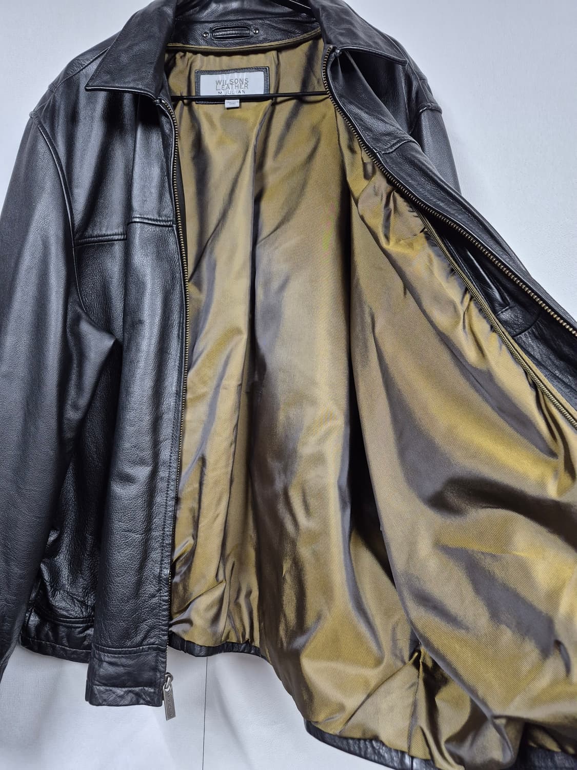 Wilson leather 오버핏 남성 소가죽 사첼 가죽자켓 상품이미지5
