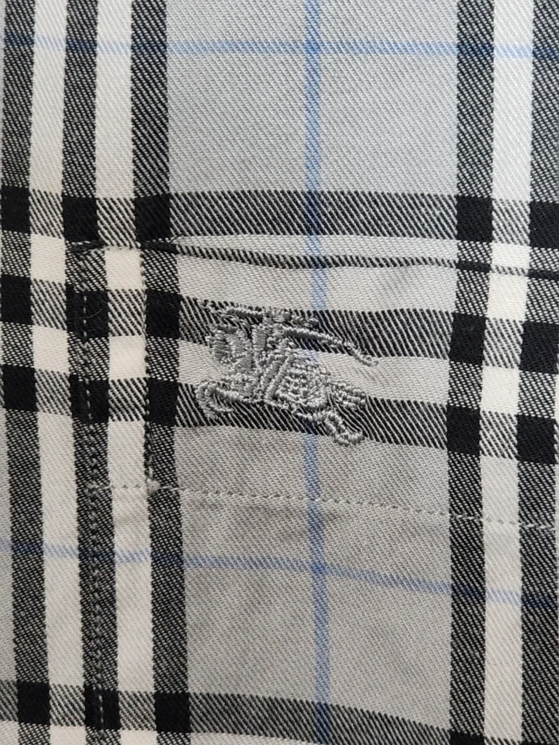 (L) 버버리 남방 체크 셔츠 포켓 캐주얼 매장판  상품이미지4