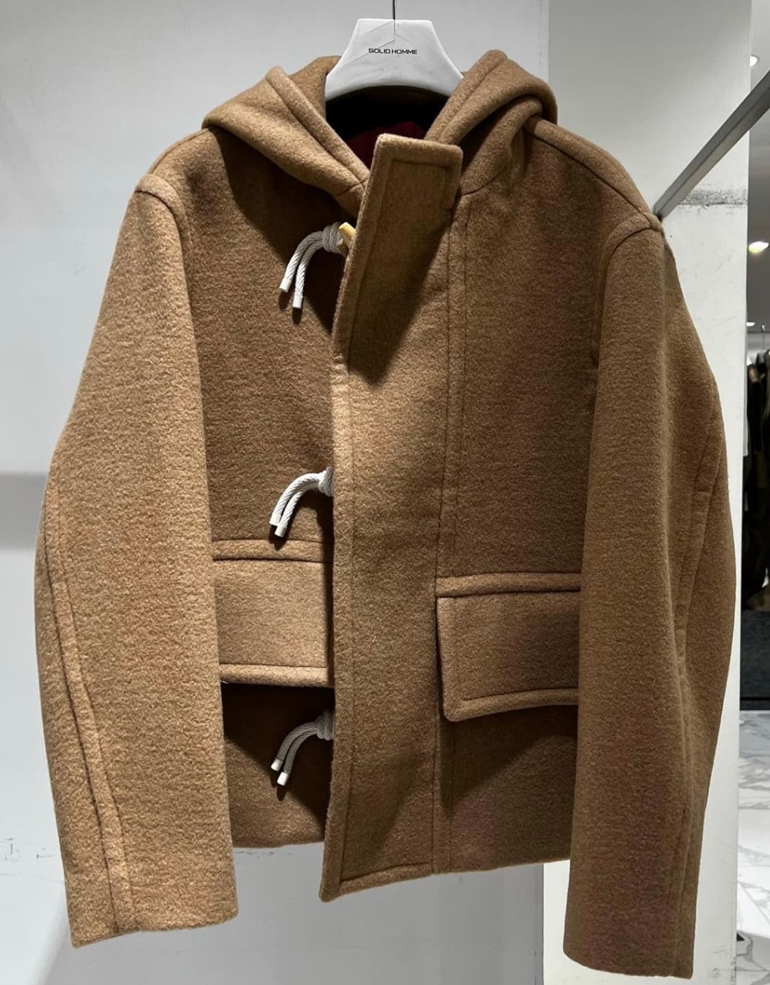 솔리드옴므 22FW 후드 숏 더플코트 46 사이즈 상품이미지1