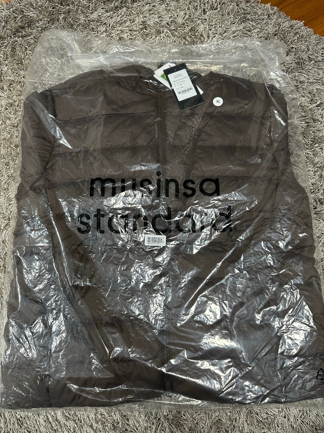 [XL] 무탠다드 시티레저 후디드 경량패딩 브라운 상품이미지1