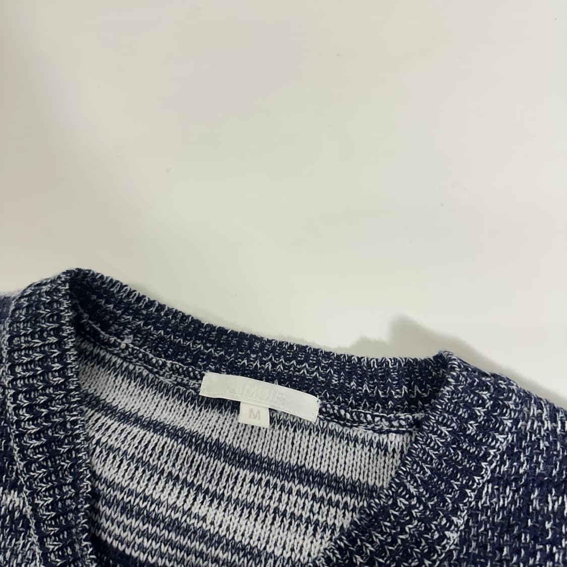 M 100 키뮤어 나염네이비 루즈핏 아크릴 니트베스트 상품이미지3