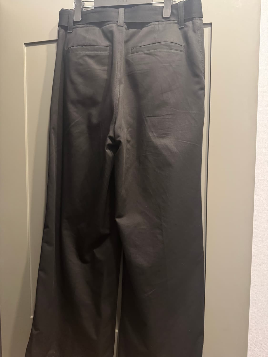 노이스 25ss 벨티드 코튼 와이드 팬츠 s size 상품이미지2