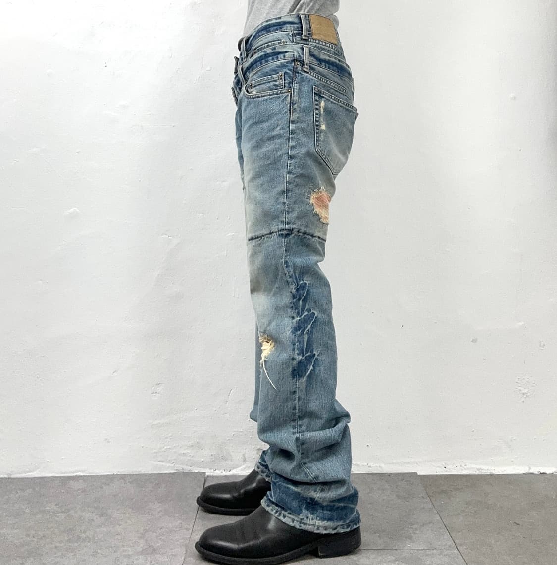 PPFM Double Waist Distressed Denim 상품이미지3