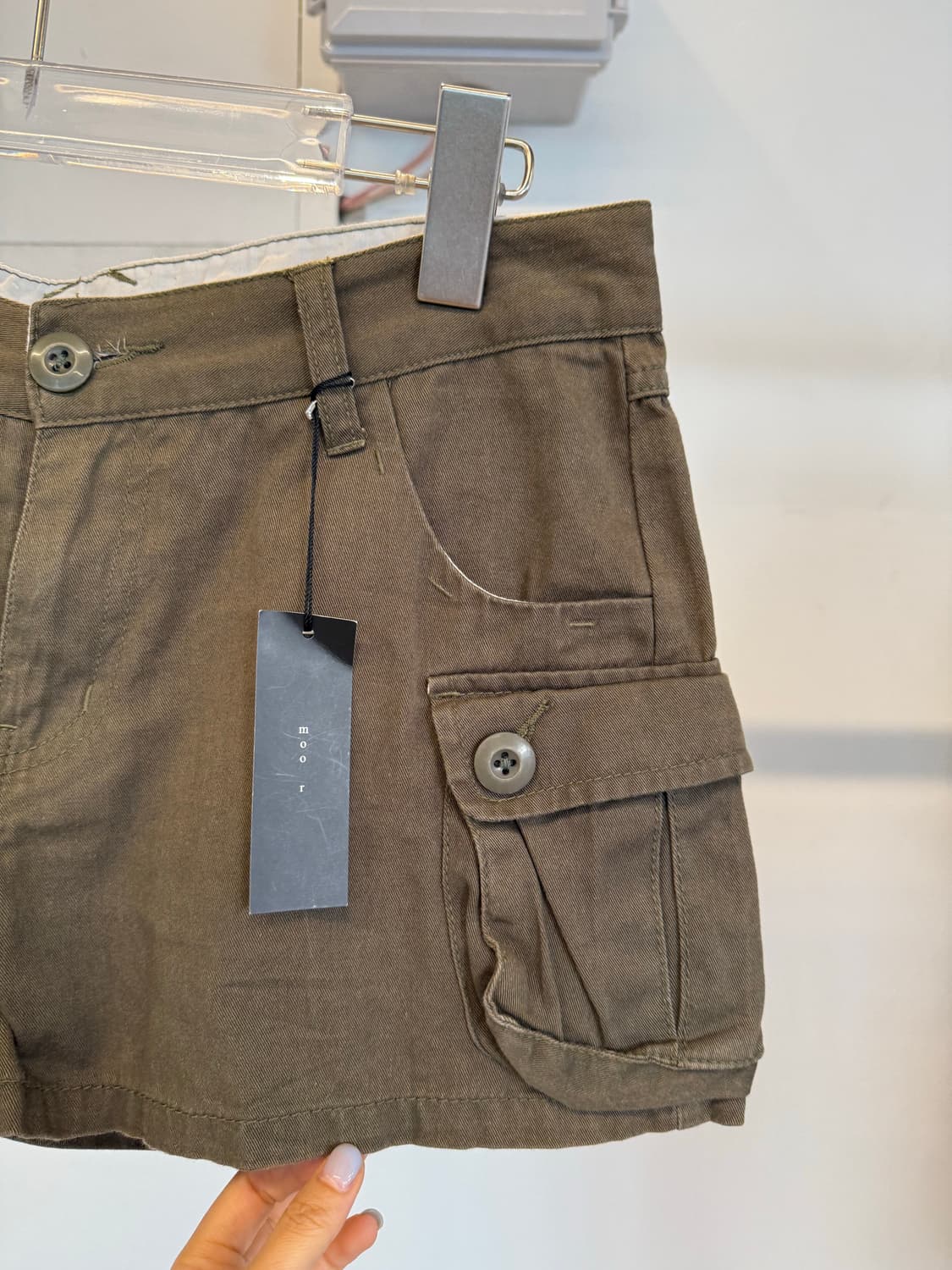 Heather Khaki Pocketed Cargo Shorts 상품이미지2