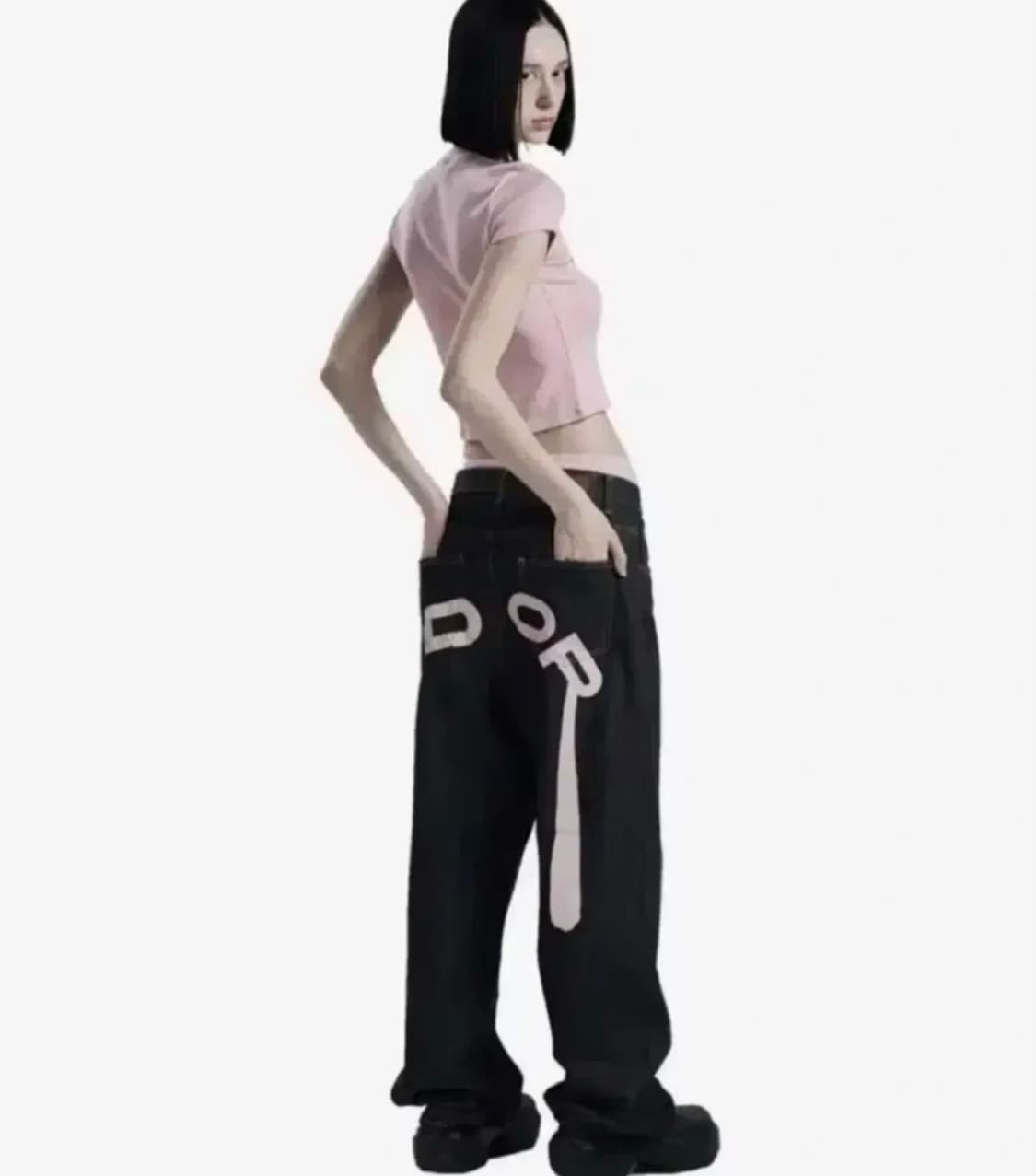 오도어 로고 드랍 데님 팬츠 1  상품이미지1