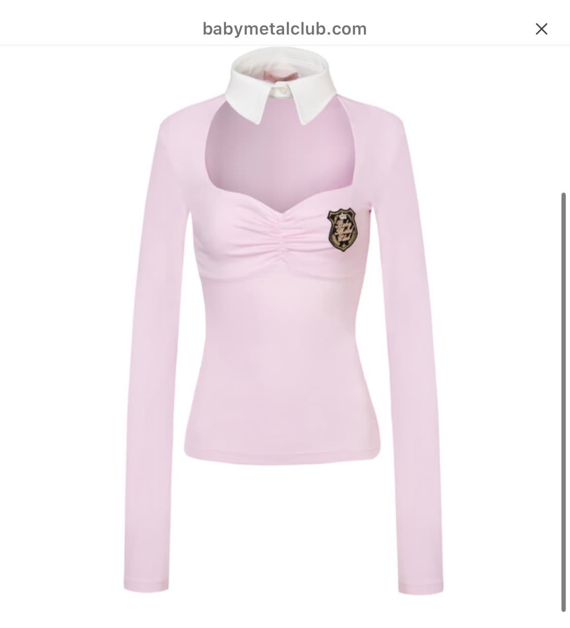 베이비메탈클럽 챠미 카라 티  상품이미지1