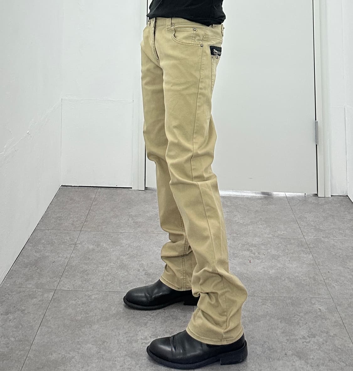 Vintage back zipper strap detail pants 상품이미지2