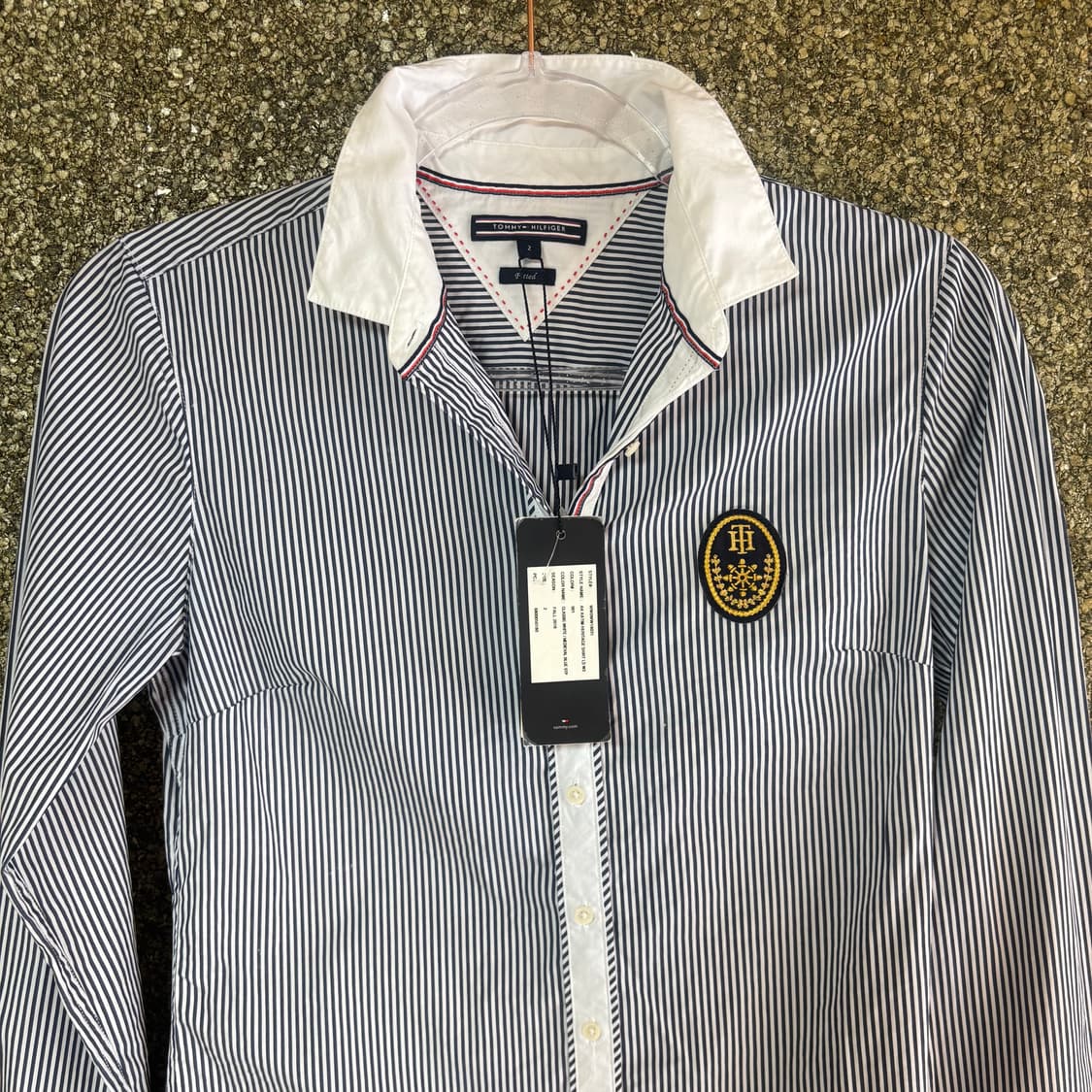 (새상품) 44-마른 55 타미힐피거 스트라이프 셔츠 상품이미지1