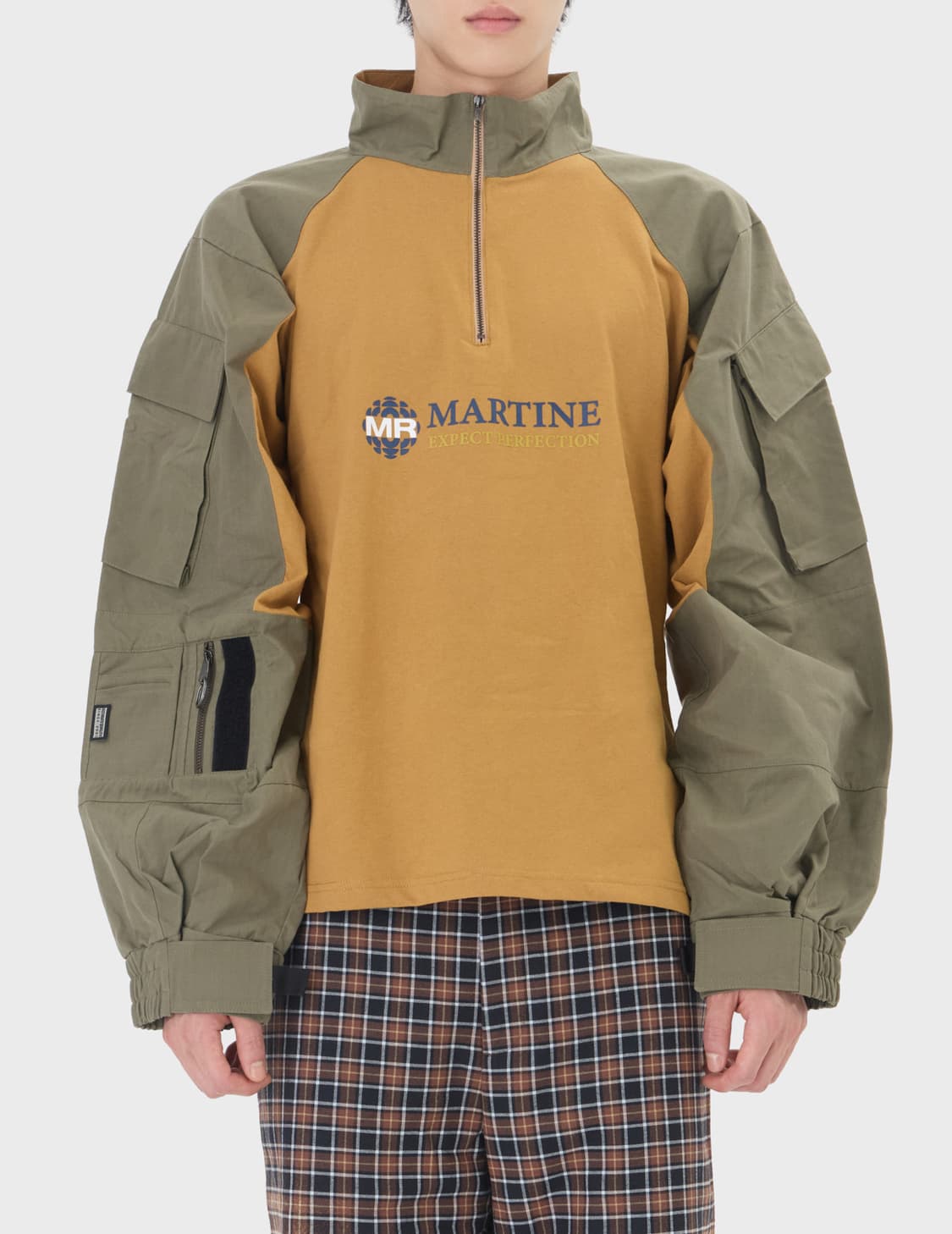 마틴로즈 슈렁큰 유틸리티 슬리브 자켓 터머릭 브라운 상품이미지1