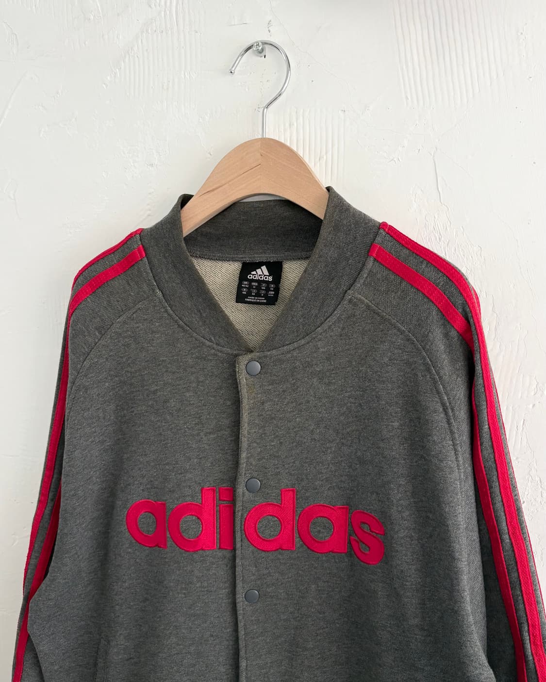 Adidas 아디다스 00‘s 레드로고 차콜컬러 스타디움 코튼 바시티 가 상품이미지5