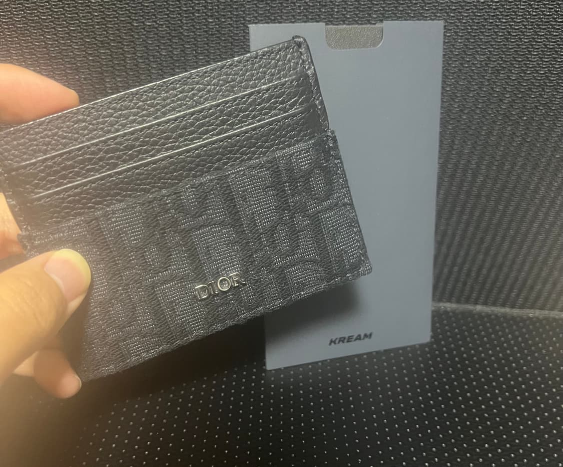 (크림판) 디올 오블리크 카드지갑 블랙 상품이미지1