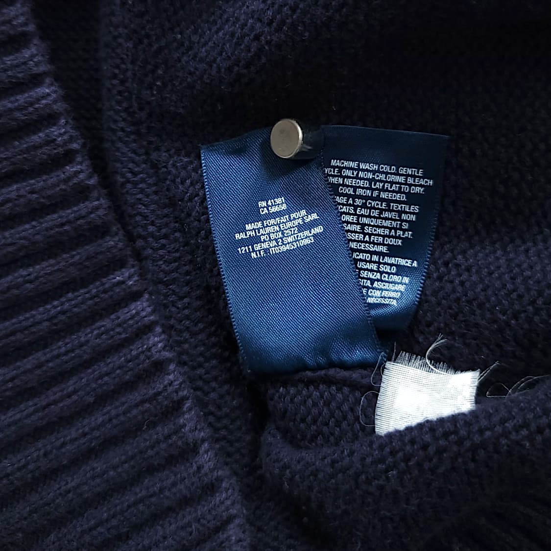 [S] 폴로 네이비 성조기 후드 니트 상품이미지9