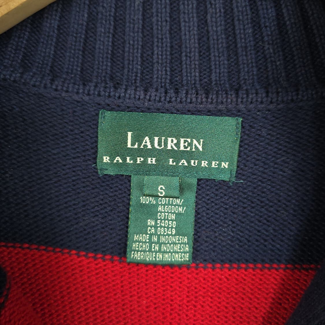 로렌랄프로렌 스트라이프 하프집업 니트 S 상품이미지7