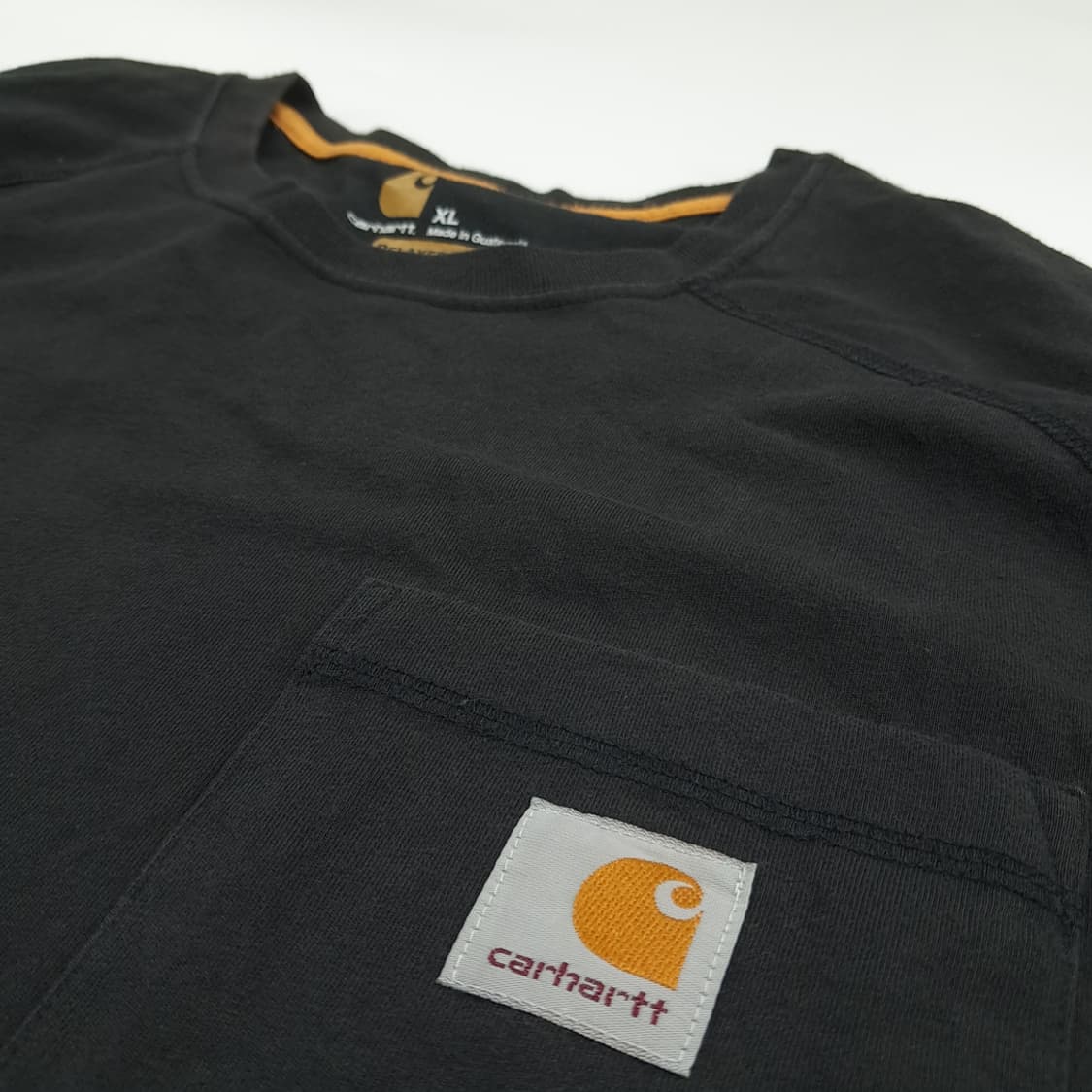 Co623 XL 칼하트 블랙 포켓 반팔 티셔츠 상품이미지4