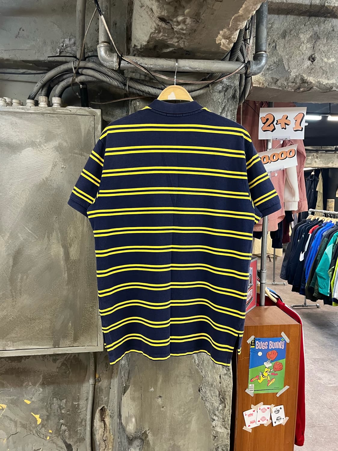 폴로 랄프로렌 스트라이프 반팔 카라티 네이비 L #csz3398  상품이미지2