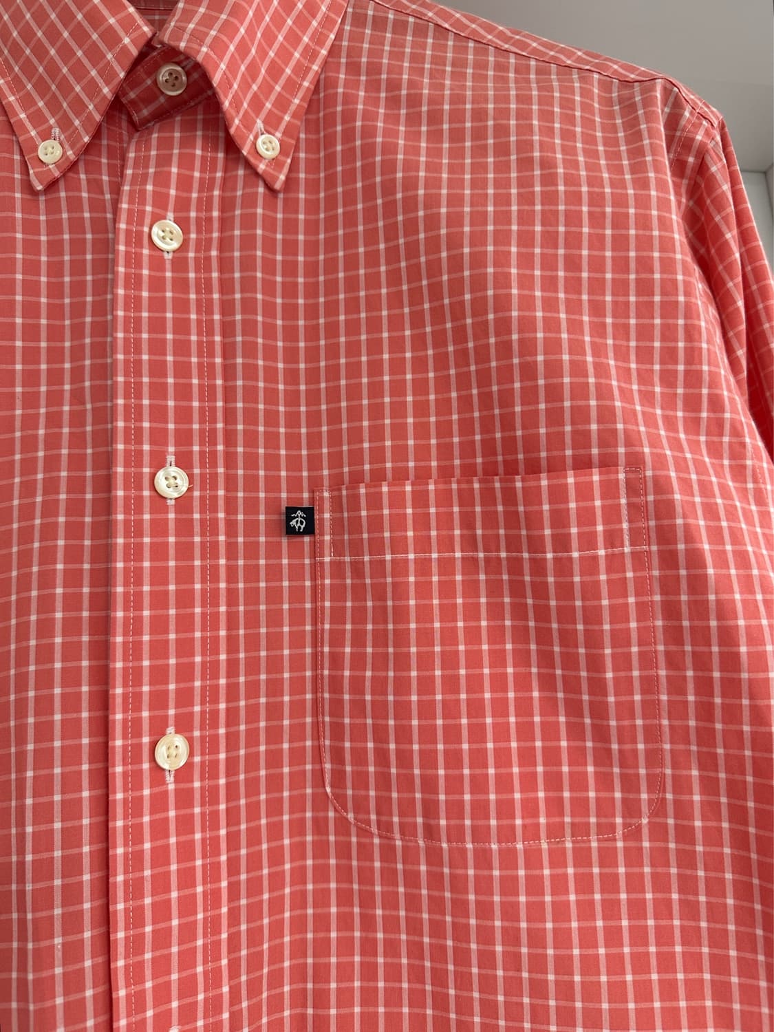 [브룩스브라더스] 남성 코랄 체크 셔츠 / 드라이완료 상품이미지4