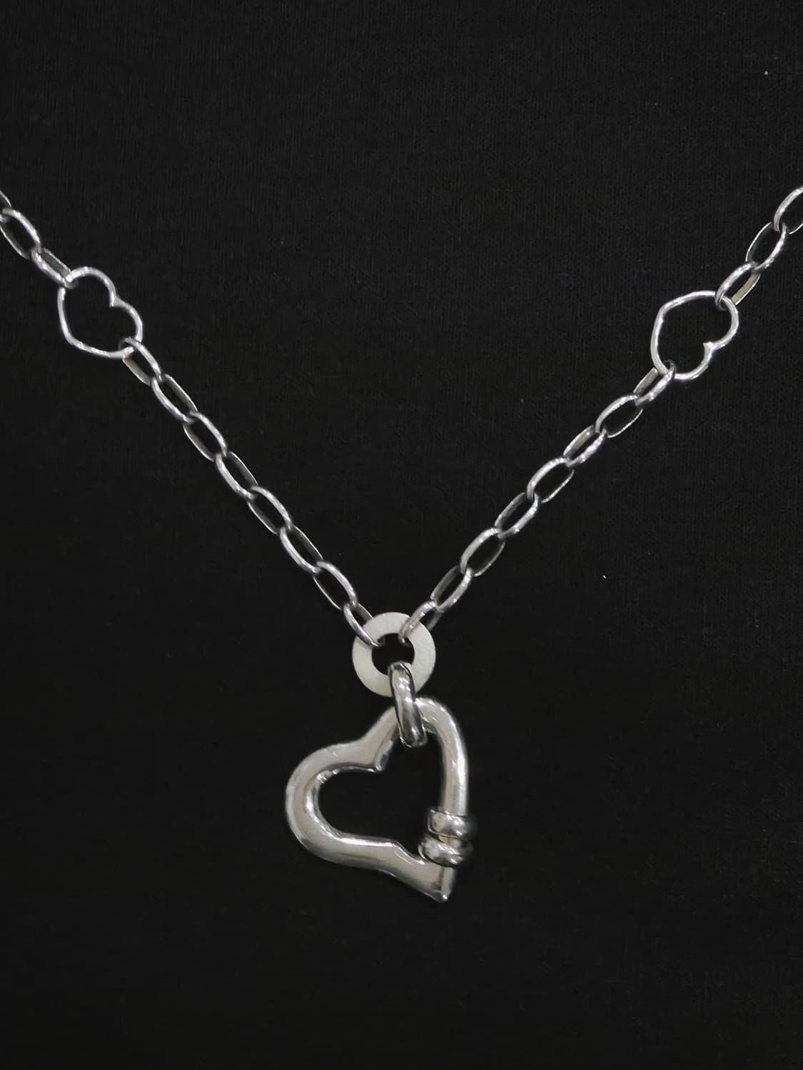 폴리폴리 실버925 오픈하트 체인목걸이 상품이미지1