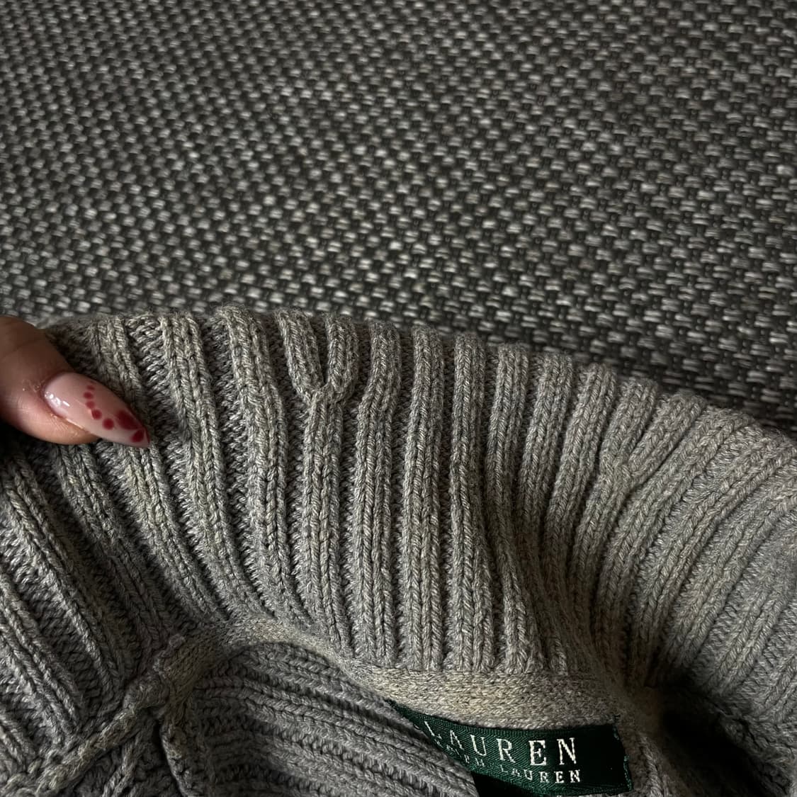 폴로랄프로렌 케이블 니트 가죽 벨트 베스트 XS 상품이미지9