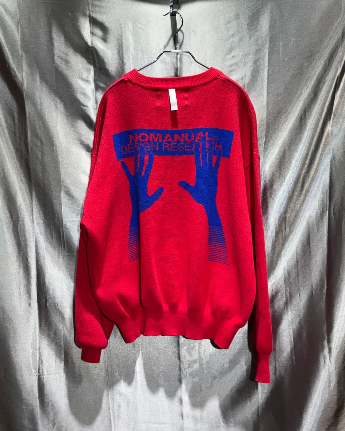 M 노메뉴얼 더블핸즈 레드 니트 상품이미지4