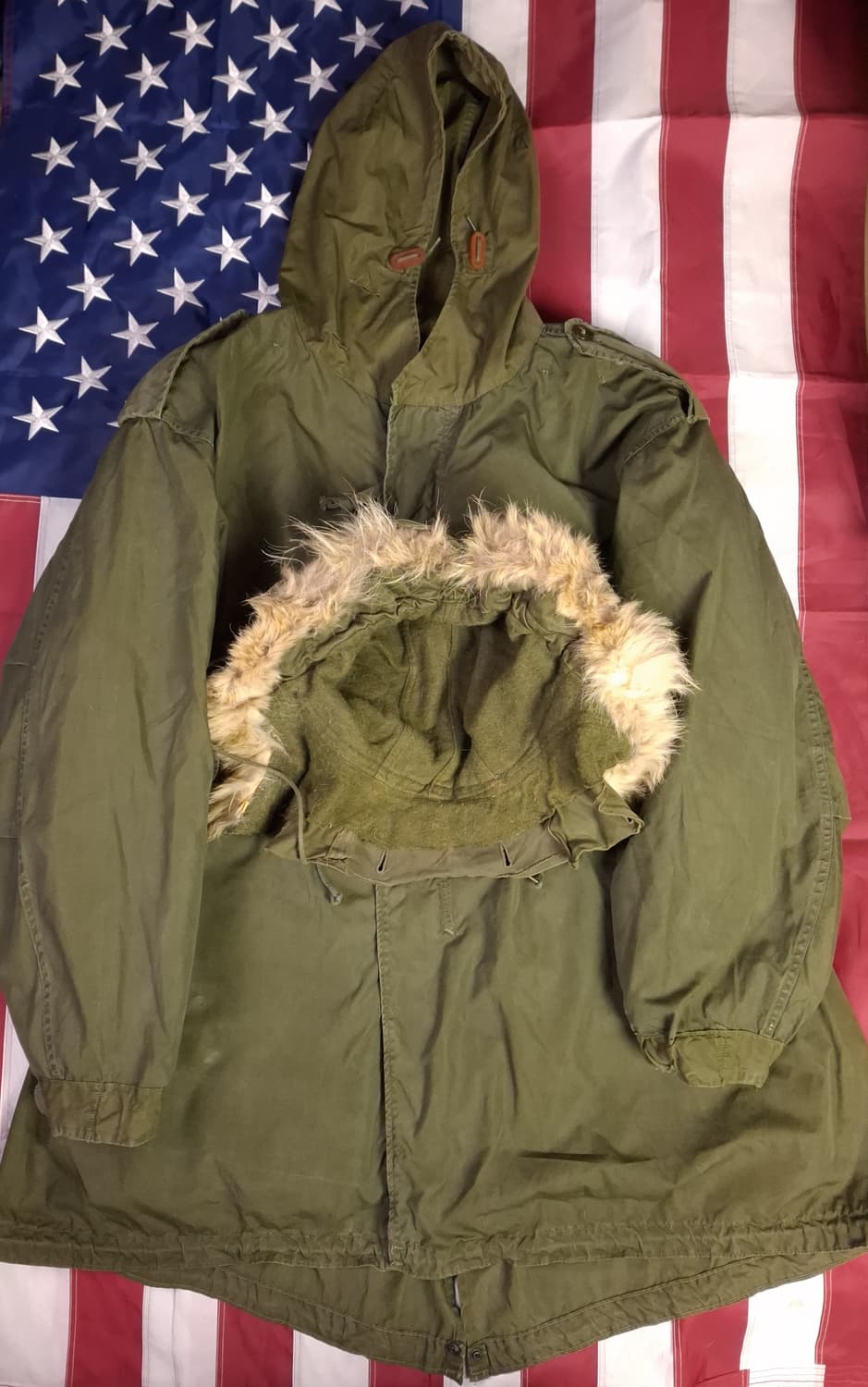 오리지날 미군 M-51 쉘파카 라지 천엽 라이너 상품이미지1