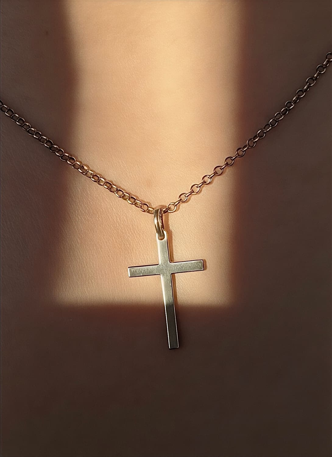 숏츠핏 크로스 은목걸이 (50cm) 상품이미지3