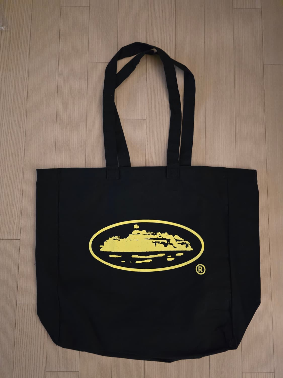 코르테이즈 캔버스 토트백 블랙/옐로 상품이미지1