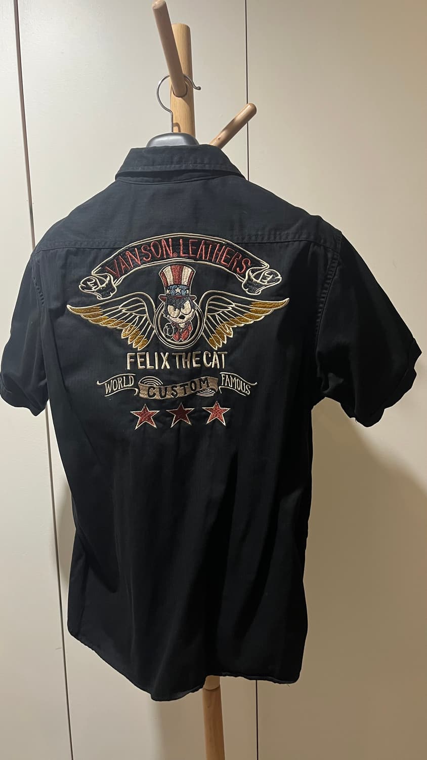 밴슨 레더 × 펠릭스 더 캣 자수 반팔 셔츠 상품이미지4