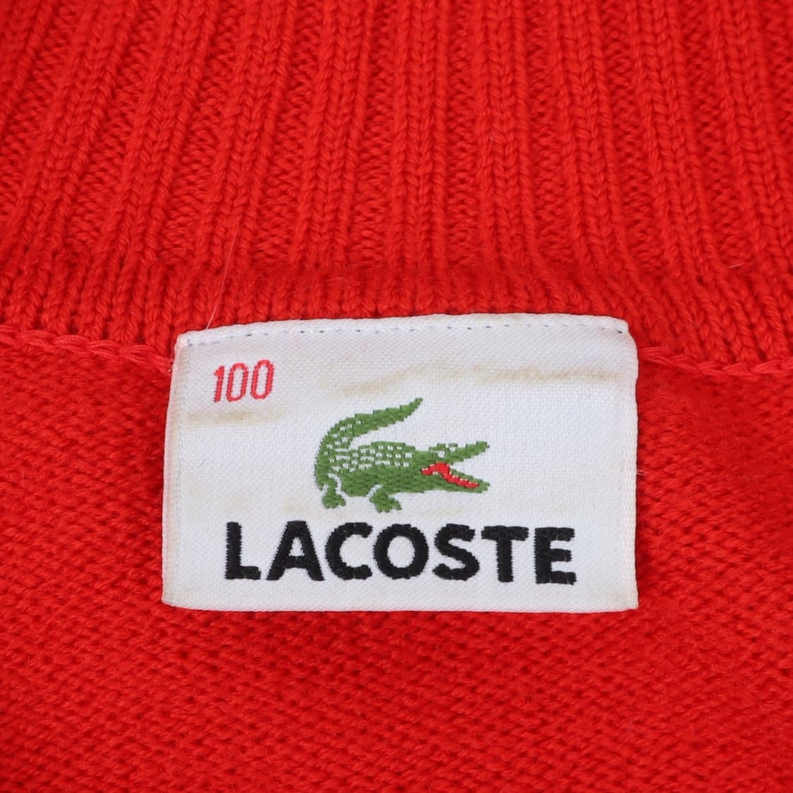 라코스테 오렌지레드 울 집업 니트 가디건 상품이미지8