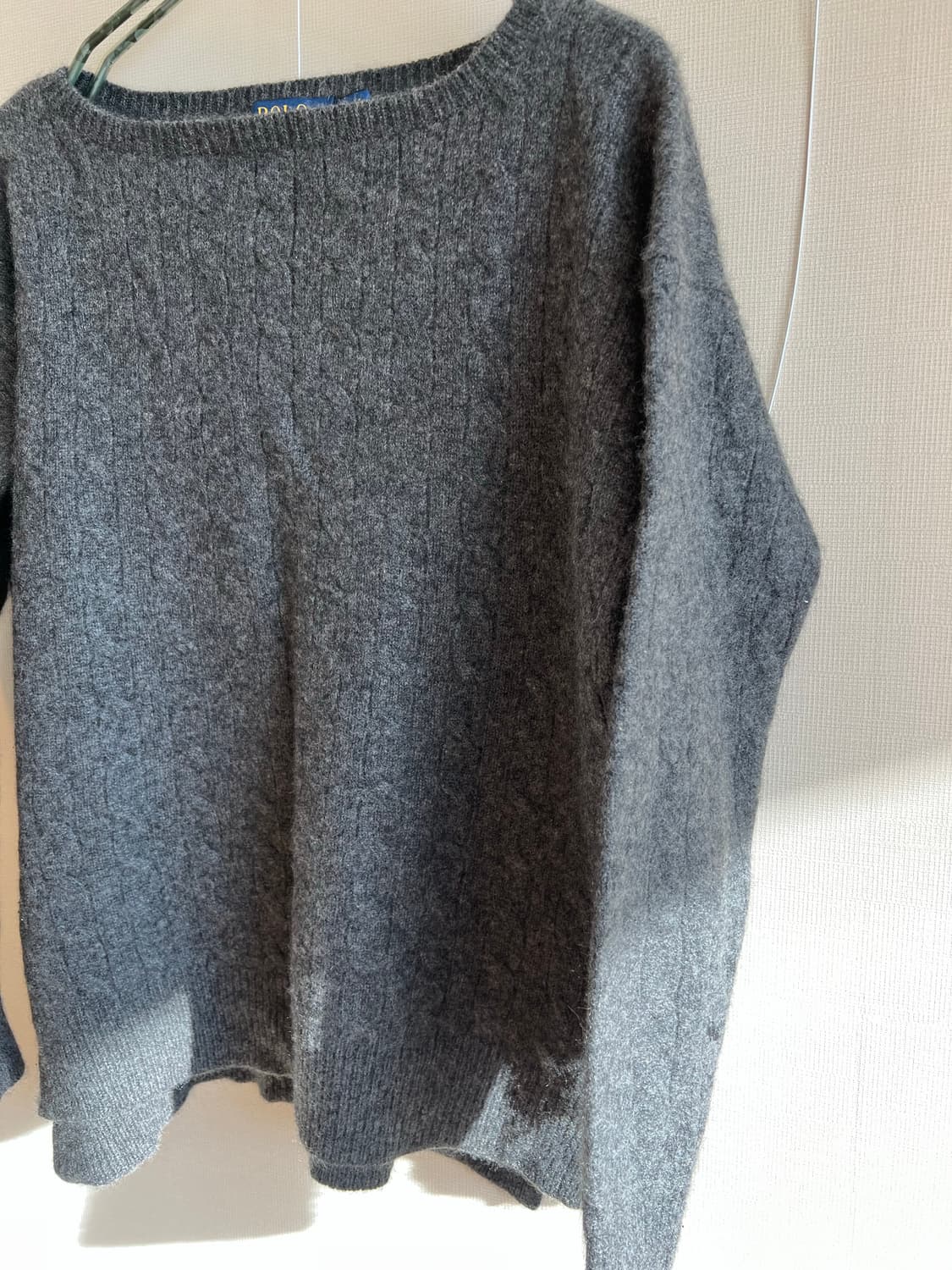 폴로랄프로렌 보트넥니트 그레이 사이즈s 정품 상품이미지6