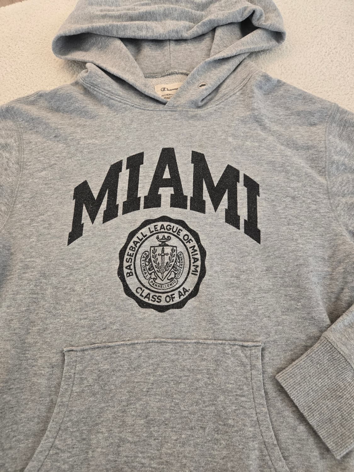 챔피온(일본판) MIAMI 회색 후드티 M 상품이미지4