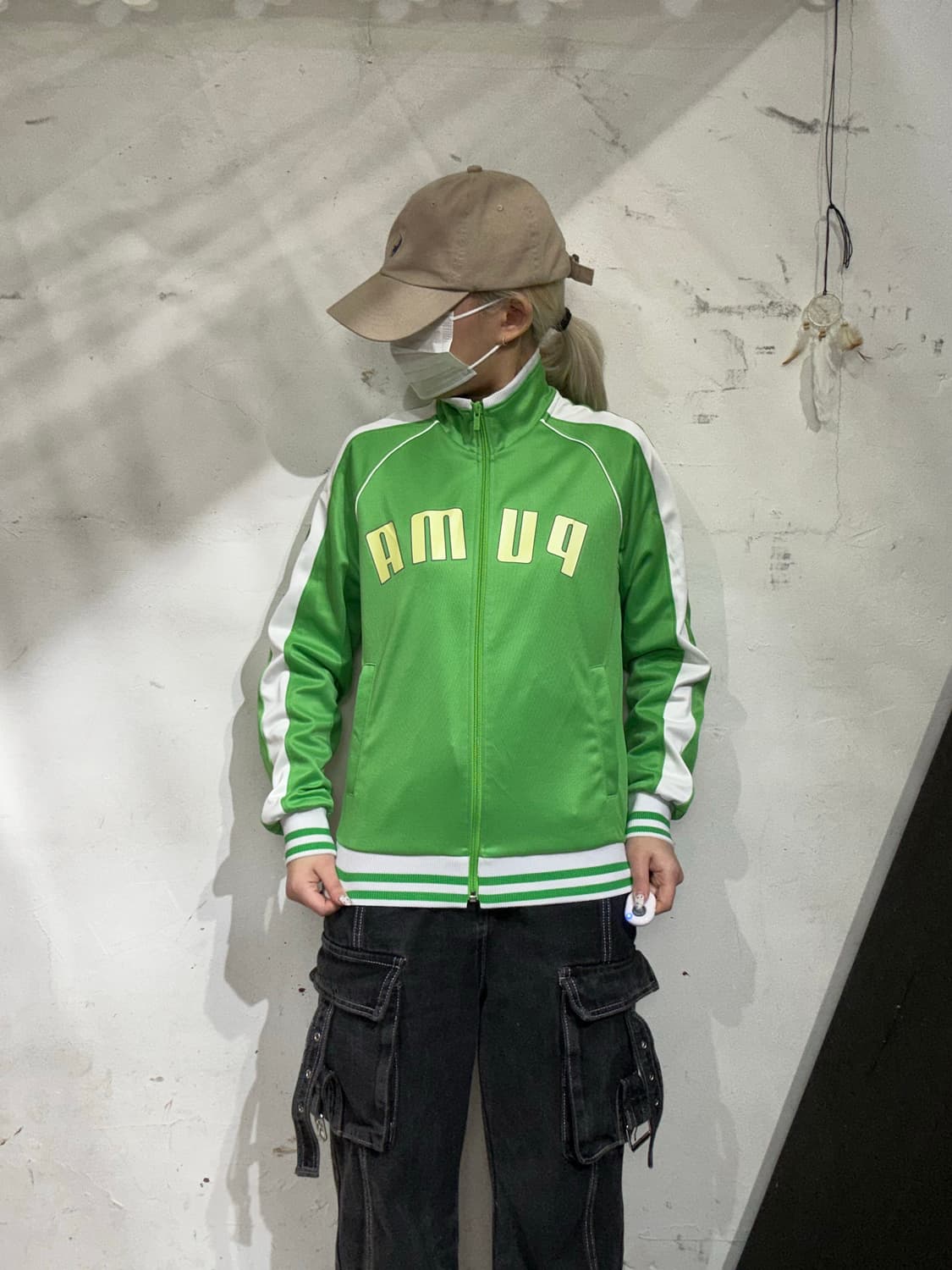 푸마 y2k 그린 와투케 사이드 라인 올드스쿨 자수 트랙탑 져지 L 상품이미지2