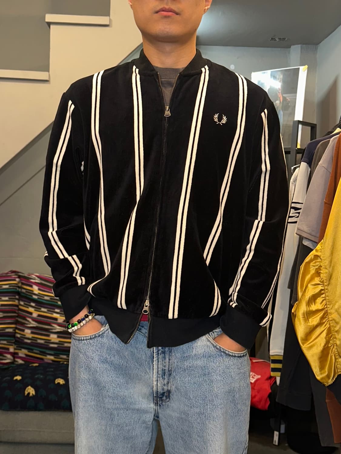 Fred Perry Japan vervet stripe jacket 상품이미지2