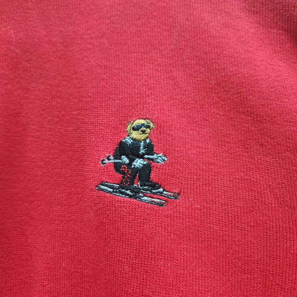 폴로랄프로렌 스키 베어자수 반집업 코튼 반집업 니트 L(2XL) 상품이미지4