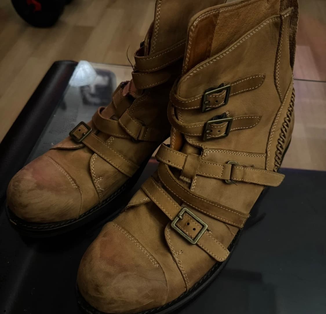 whoop de doo 벨크로 레더 부츠 새상품급 상품이미지1