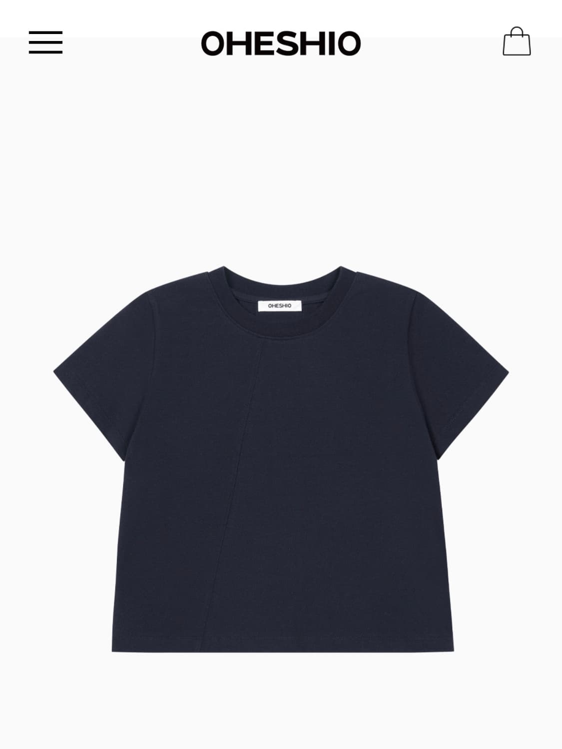오헤시오 반팔티 DOT LABEL T-SHIRT, NAVY 상품이미지3