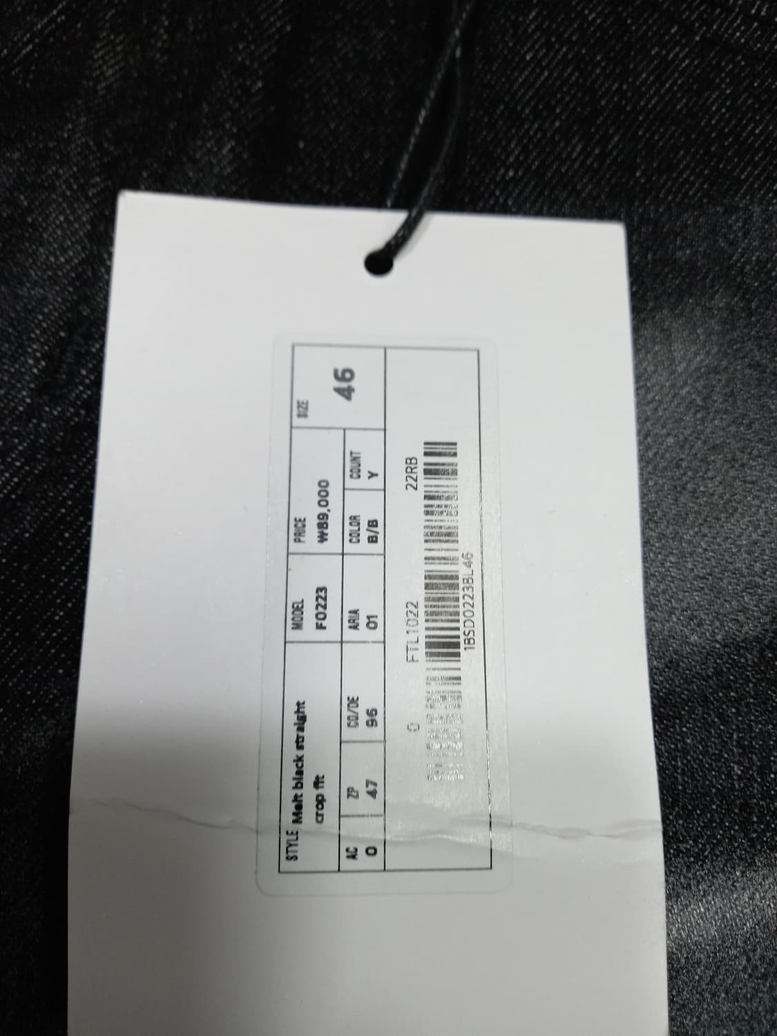 29 새상품 FATALISM 여성용 일자진 블랙 커스텀 29-544 상품이미지10