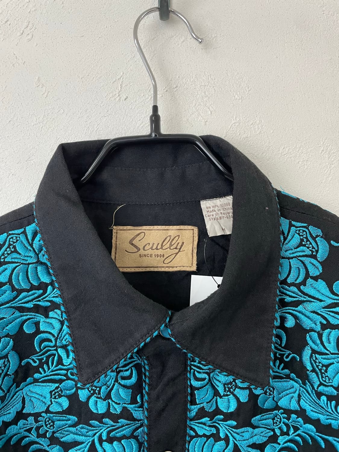 Scully 터콰이즈 엠브로이더리 웨스턴 셔츠 상품이미지4