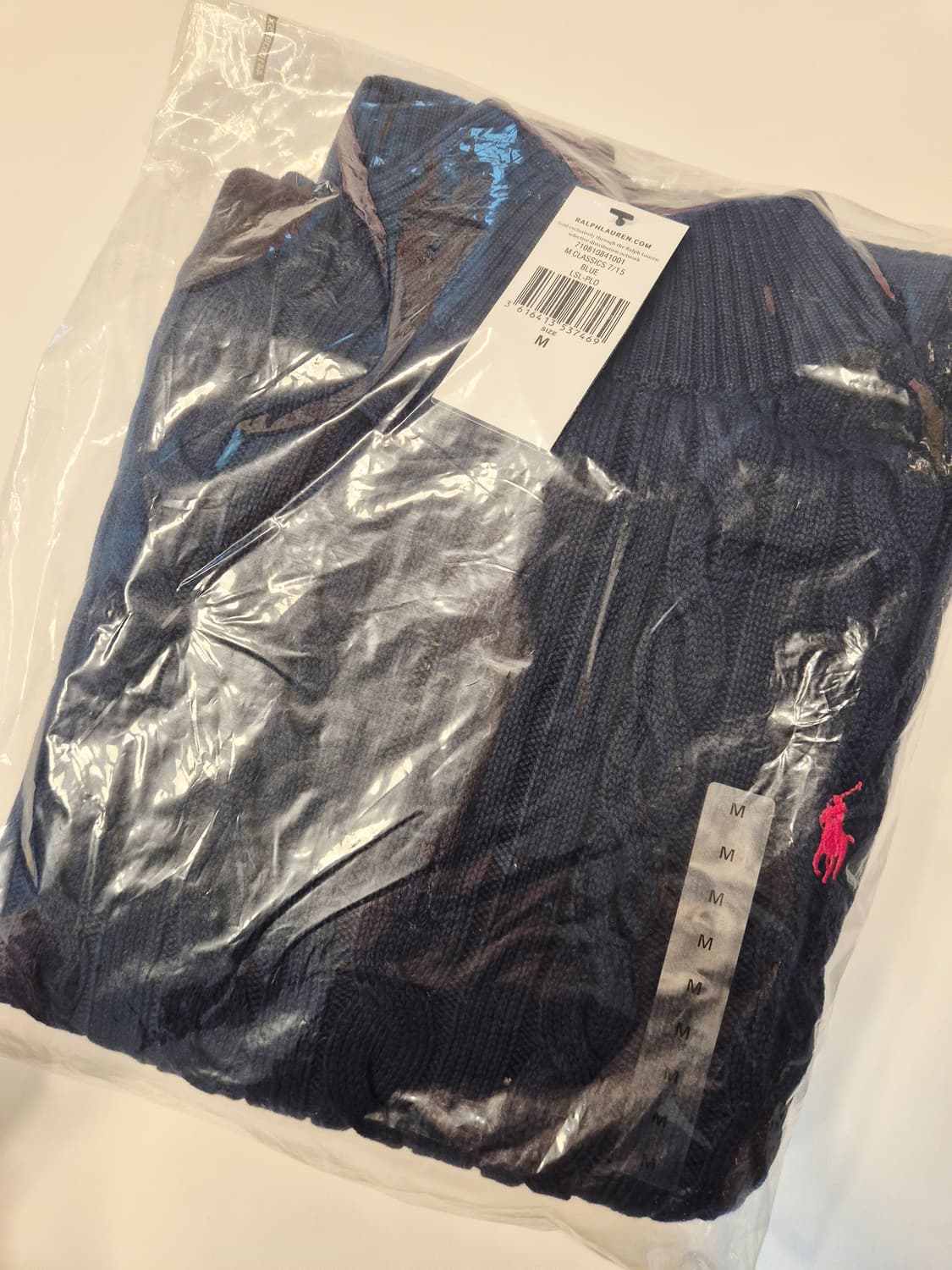 폴로 꽈배기 반집업 곤색 M (새상품) 상품이미지1