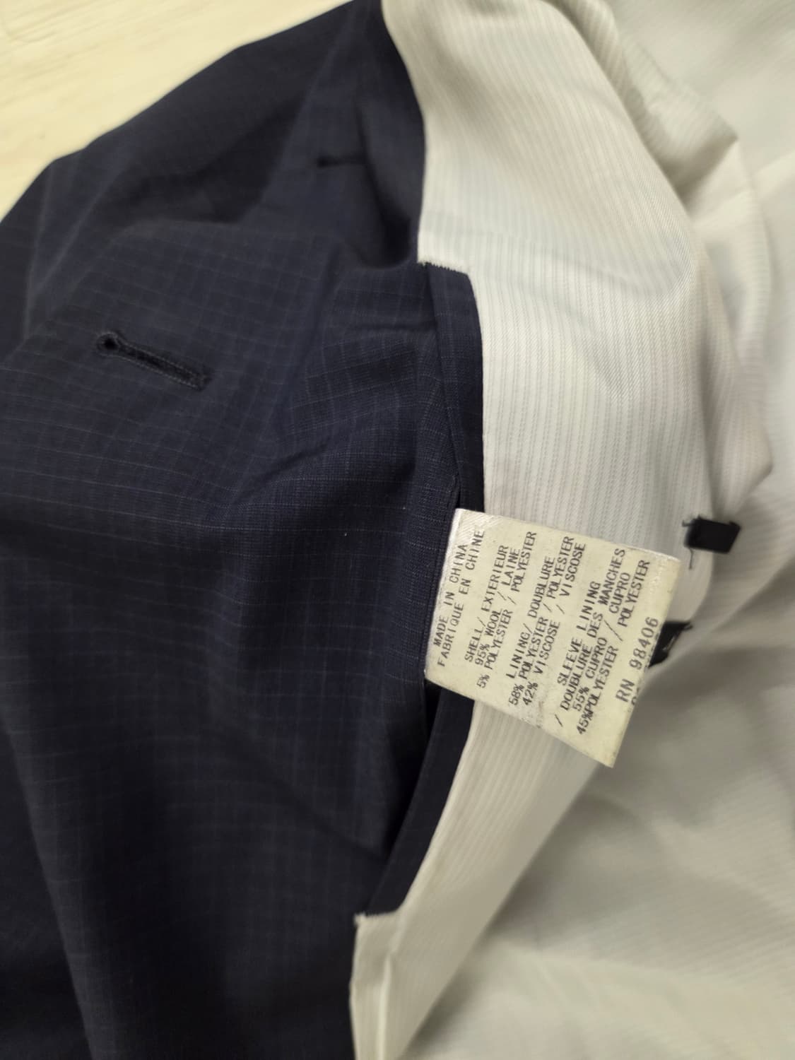 띠어리 슈트 잔체크 네이비 상품이미지4