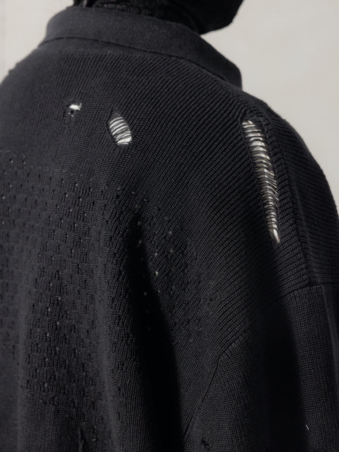 프로페서E 디스트로이드 니트 집업 상품이미지3